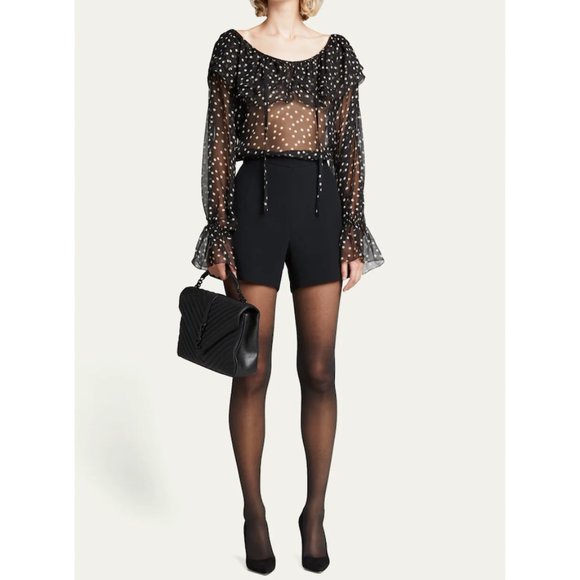 Saint Laurent College Large Quilted Shoulder Bag - Picture 11 of 12